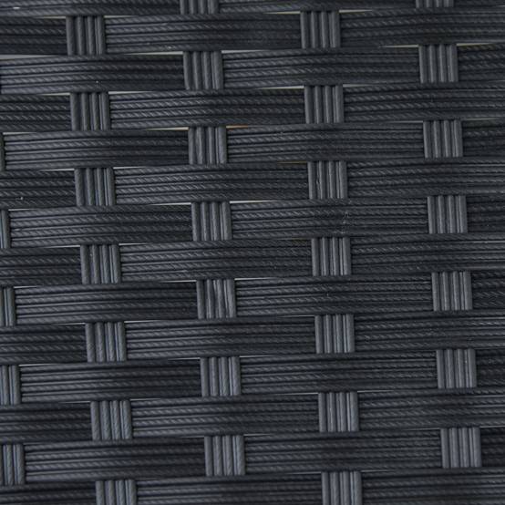 Table demi-lune Résine tressée Balcon Jardin Gain de place 100x50cm Noir - ComfortXL Outdoor Living - Image 9