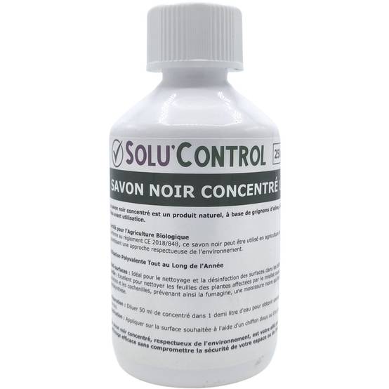 SOLU'CONTROL - Kit Savon Noir Naturel - 250ml + Pulvérisateur 2L - Nettoyant Feuilles, enlève le miellat, agit contre pucerons et cochenilles - Image 2