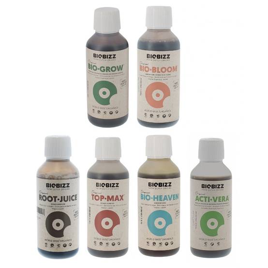 Gamme d'engrais terre 6 x 250ml BIOBIZZ - Image 1