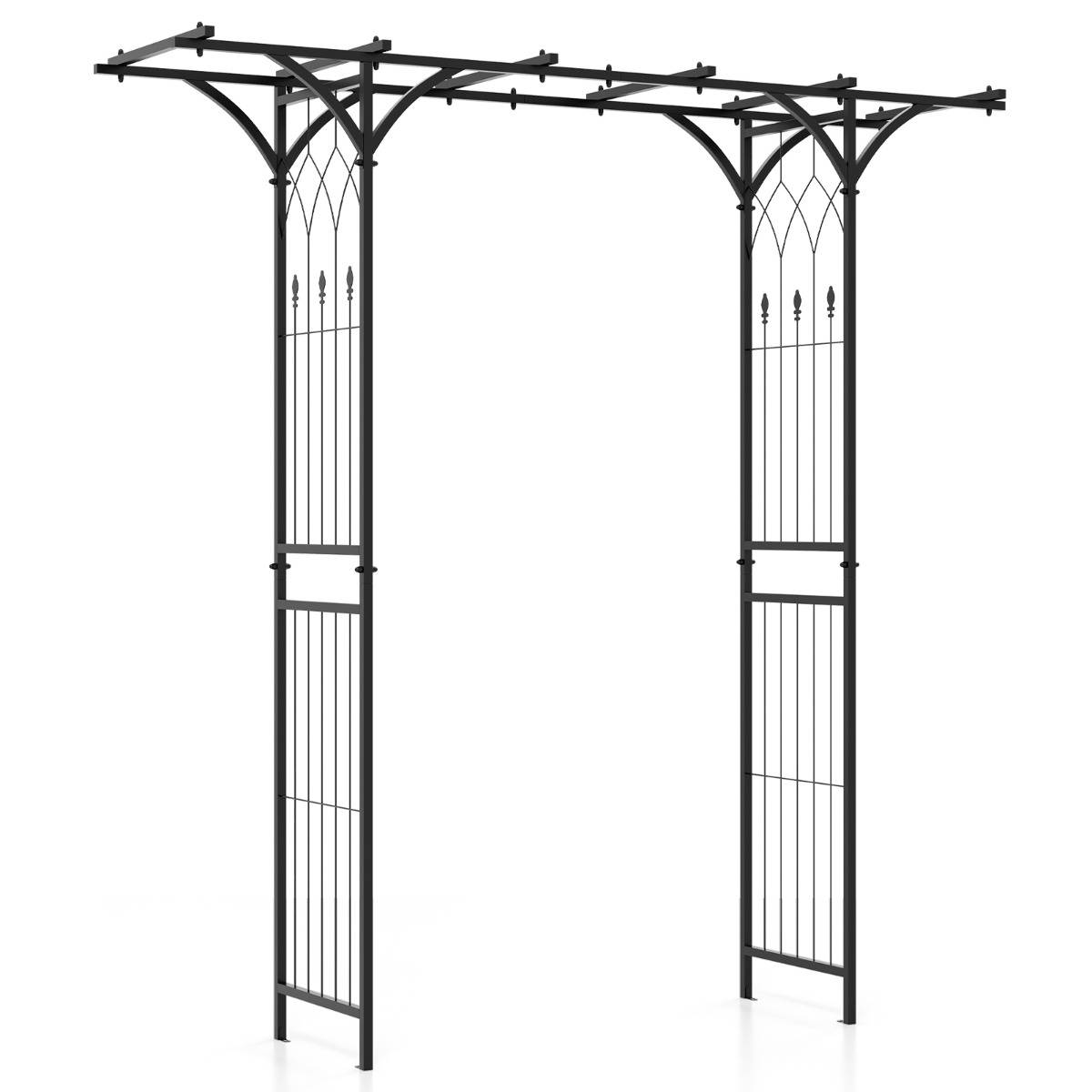 Arche de Jardin Métal Revêtu de Poudre Arceau à Rosiers Imperméable 208x52x208cm - Image 1
