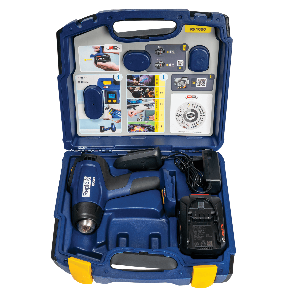 Pistolet à air chaud Rapid RX1000 - 18 V - Coffret + Batterie 4.0 Ah + Chargeur - RAPID-ISABERG - 5001510 - Imagen 9