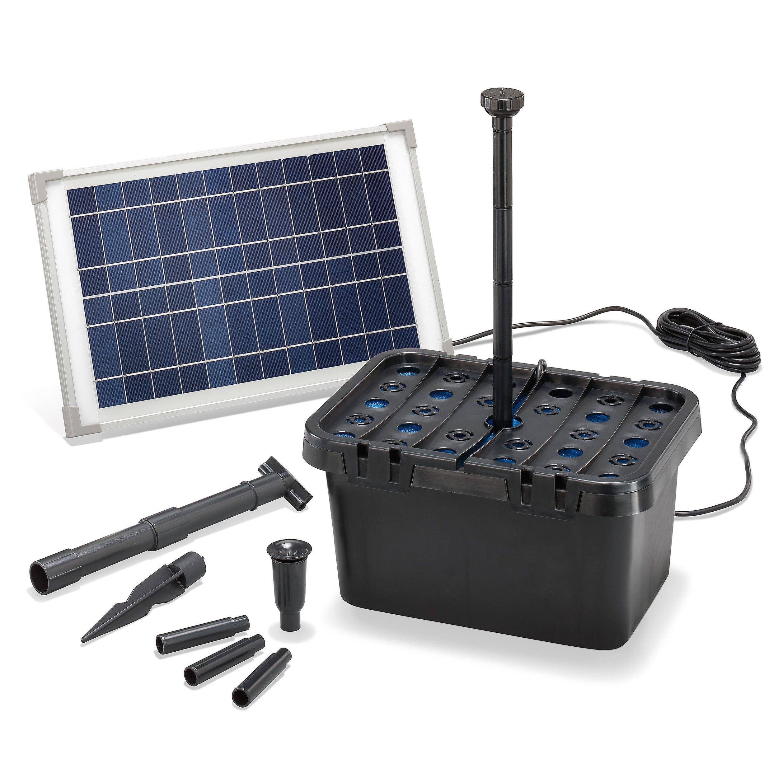 esotec - Filtre de bassin solaire Professional 12W 650 l/h Pompe de bassin de jardin esotec 100901 - Image 1
