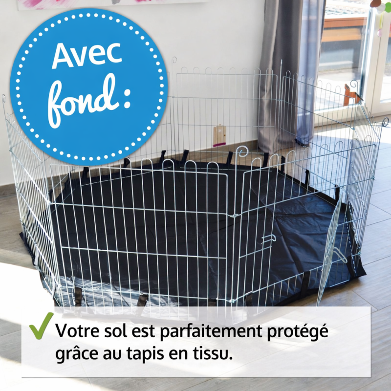 Parc Enclos avec tapide de sol Extérieur grillage en métal petit animaux Taille M Maison été 2711 - Image 4