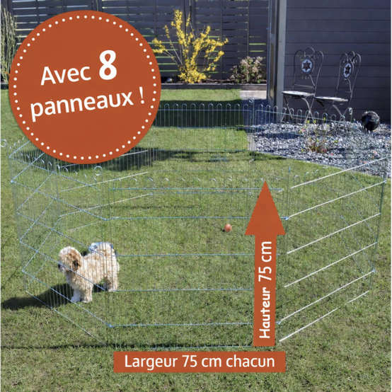 Parc Enclos avec tapide de sol Extérieur grillage en métal petit animaux Taille M Maison été 2711 - Image 2
