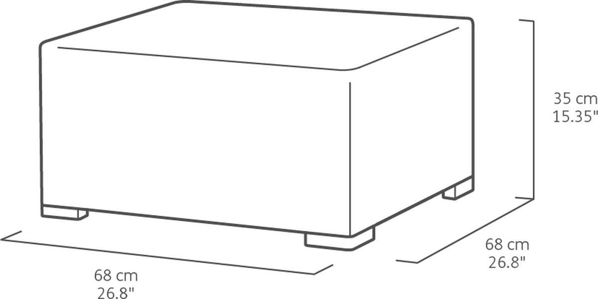 Keter - Salon de jardin California Canapé 3 places + Pouf + Table basse - Anthracite - KETER - Image 7
