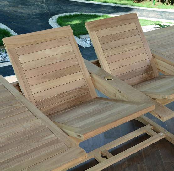 Table extensible rectangulaire teck massif 12 places Sydney - TECK'Attitude - Image 5