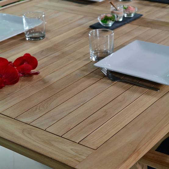 Table extensible rectangulaire teck massif 12 places Sydney - TECK'Attitude - Image 4