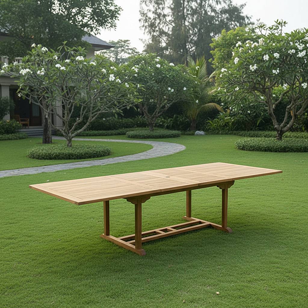 Teck'Attitude - Table extensible rectangulaire teck massif 12 places Sydney - TECK'Attitude - Imagen 5