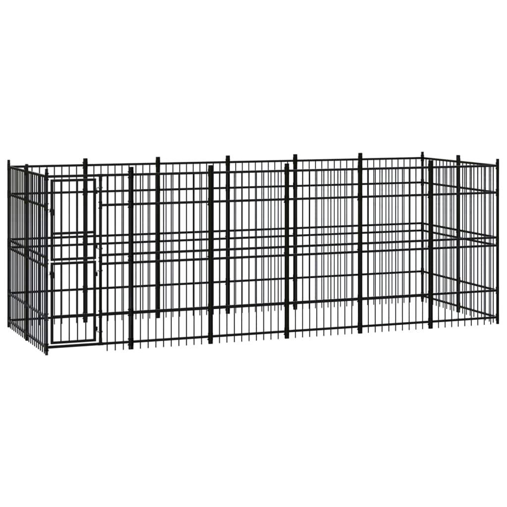Vidaxl - Chenil d'extérieur pour chiens Acier 11,06 m² vidaXL 3097960 - Imagen 1