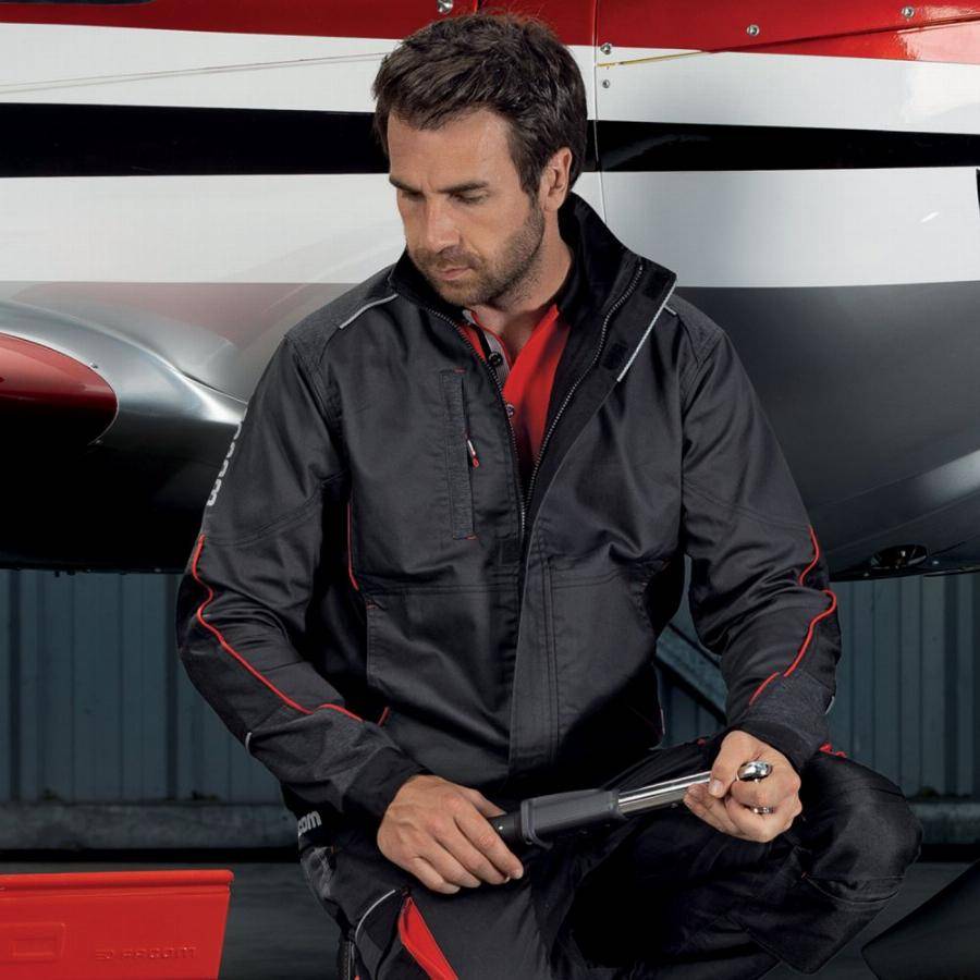 Facom - Veste de travail stretch FACOM Flexi Noir/Gris/Rouge Taille XL - FXWW2000E-XL - Imagen 3