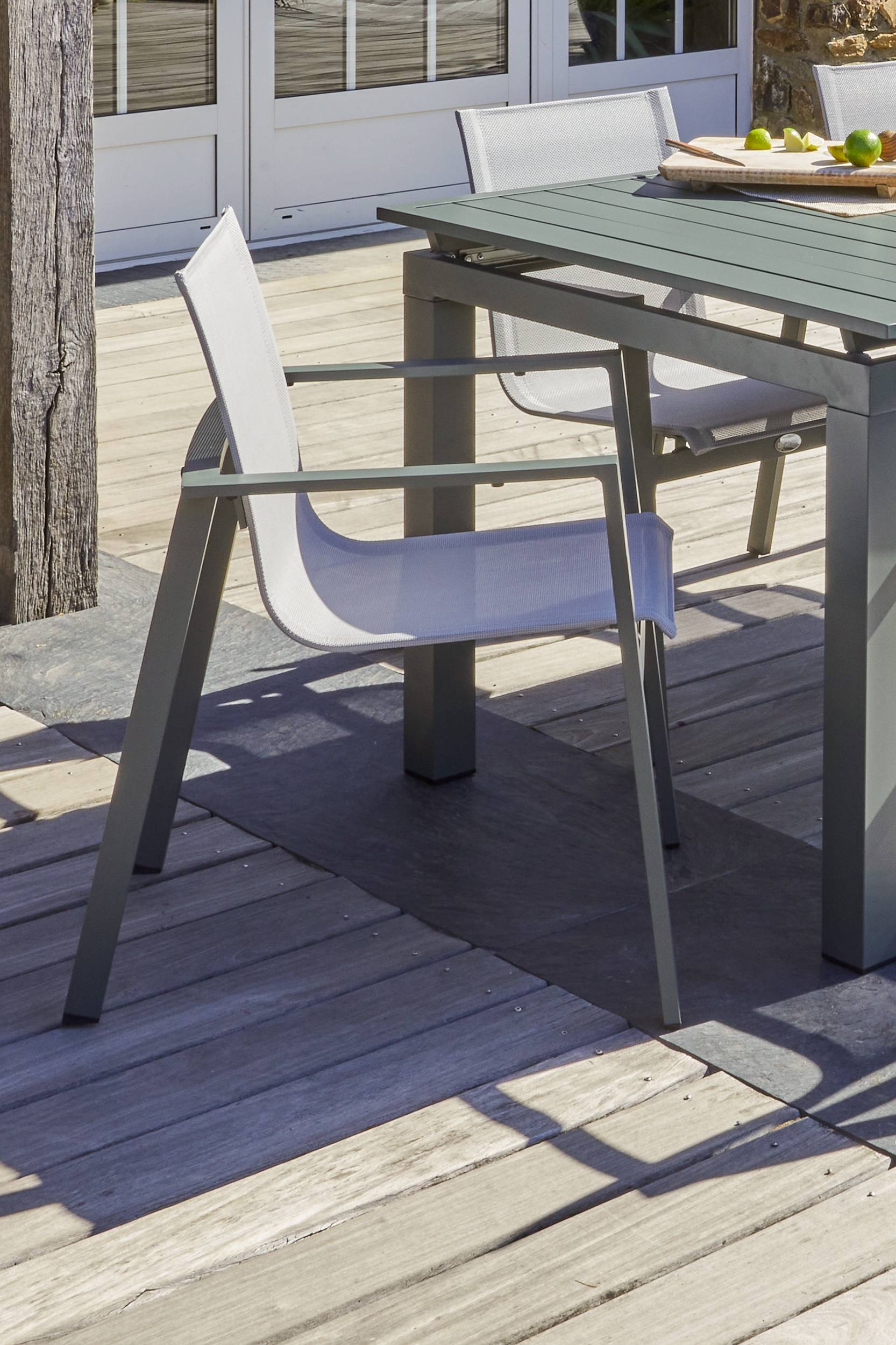 Dcb Garden - Ensemble repas MIAMI 240/300cm 8 places en aluminium kaki - DCB GARDEN - Image 3