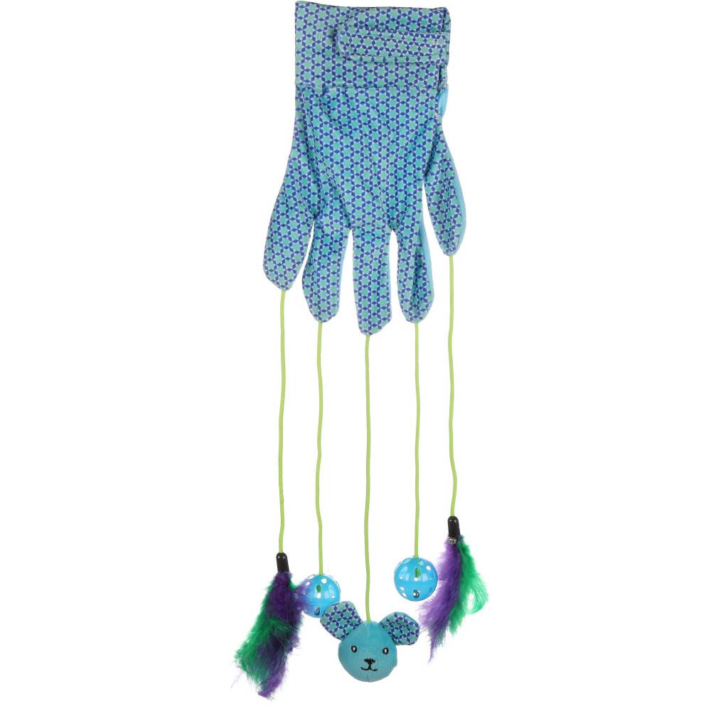 Gant avec jouets bleu 55 cm x 3.8 cm pour chat - Image 2