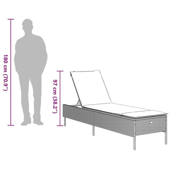 Lot Lits de Soleil Résine Gris Clair 5 Positions Matelas Anthracite Piscine – ComfortXL Outdoor Living - Image 7