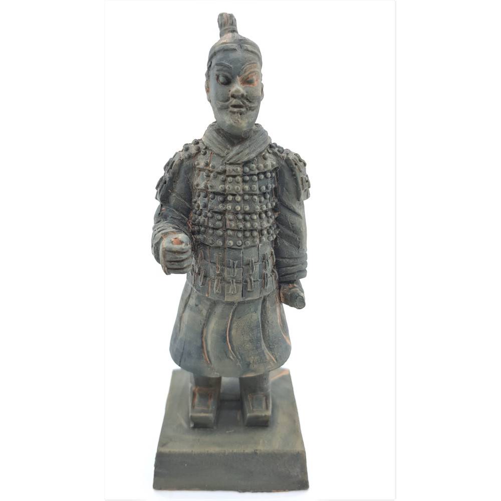 Statuette guerrier chinois Qin 1 L, hauteur 14 cm, décoration aquarium - Image 1