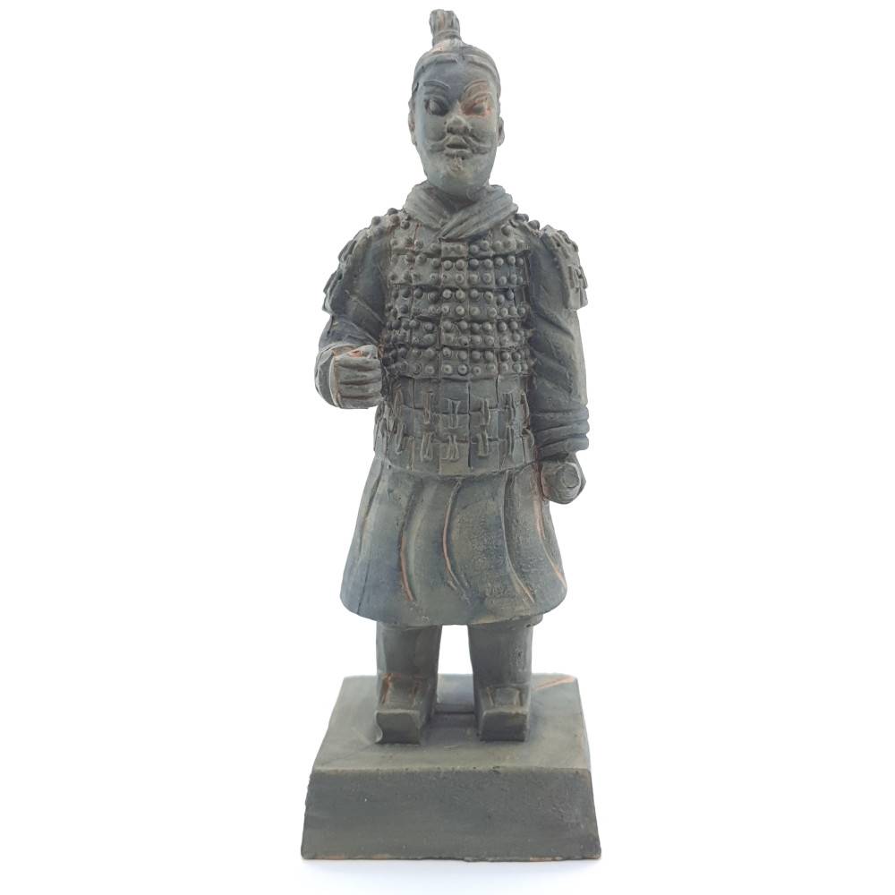 Statuette guerrier chinois Qin 1 L, hauteur 14 cm, décoration aquarium - Imagen 5