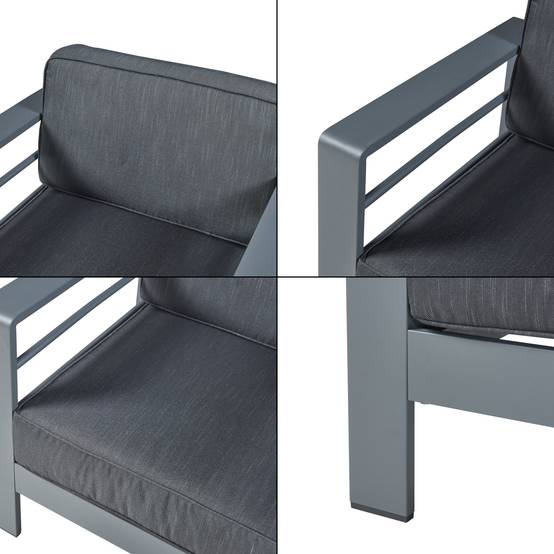 Casa.Pro - Fauteuil d'extérieur Avise 62 x 81 x 70 cm anthracite gris foncé casa.pro - Image 6