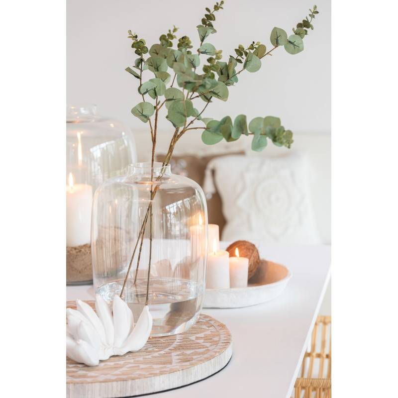 J-Line - Vase en verre transparent 25x25x35 cm - J-Line - Image 2