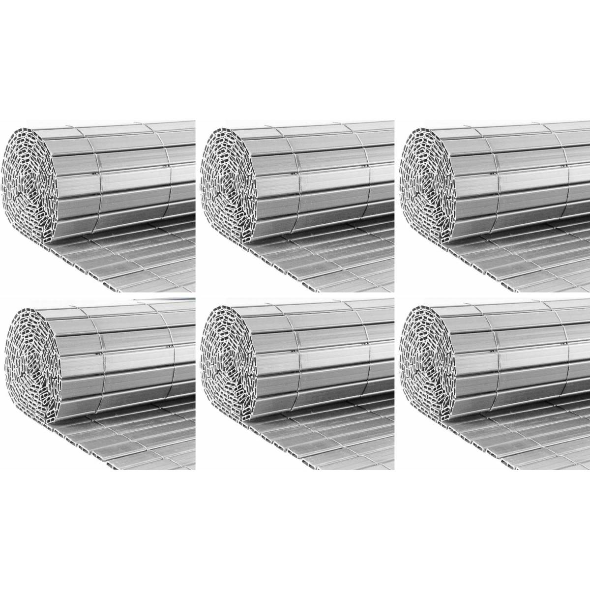Canisse en PVC gris perle double face qualité + (Lot de 6) - Imagen 1