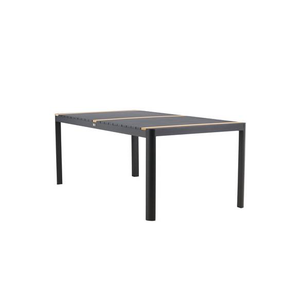 Paris Prix - Table de Jardin en Teck "Togo" 200cm Noir - Image 6