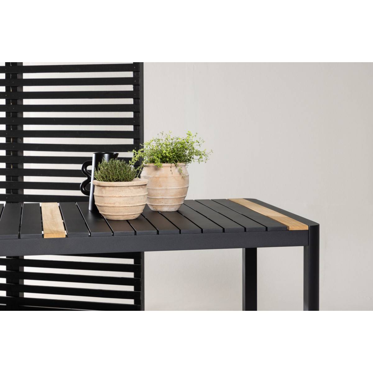 Paris Prix - Table de Jardin en Teck "Togo" 200cm Noir - Image 8