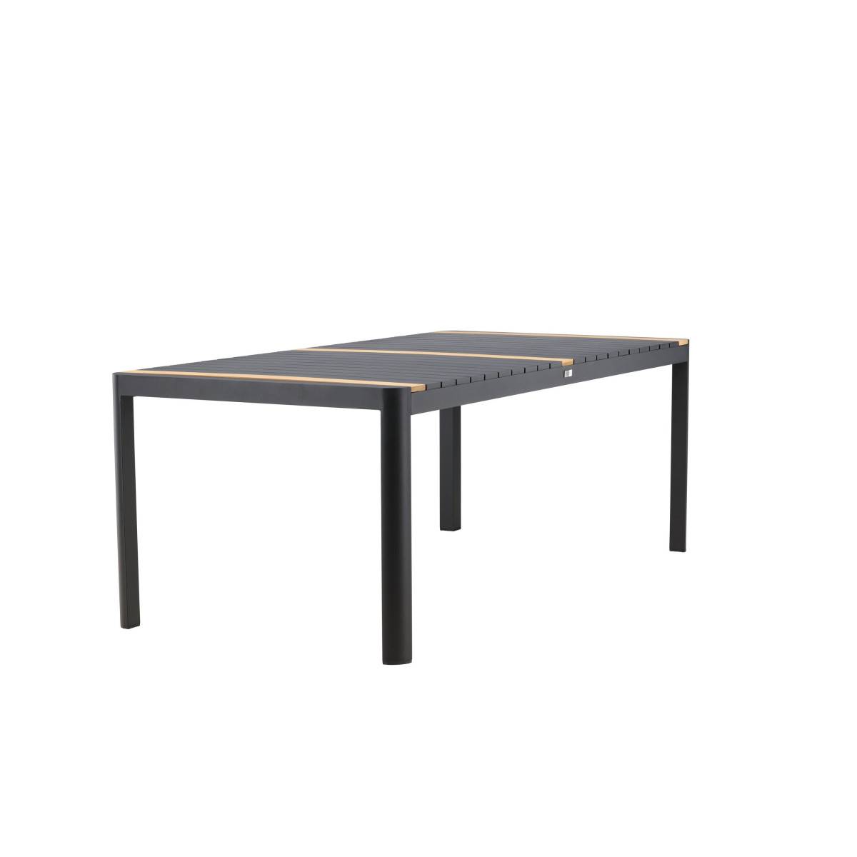 Paris Prix - Table de Jardin en Teck "Togo" 200cm Noir - Image 3