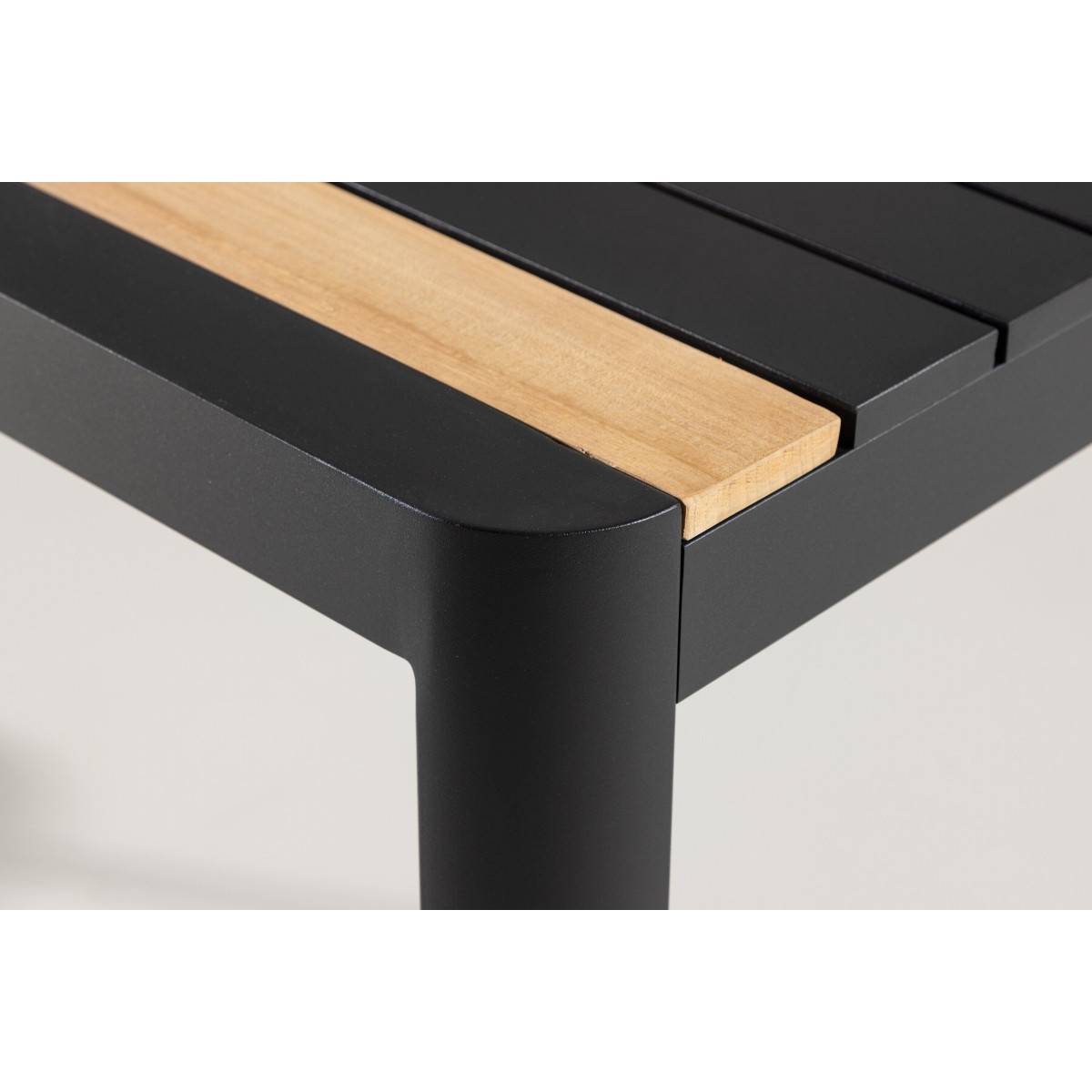 Paris Prix - Table de Jardin en Teck "Togo" 200cm Noir - Image 10