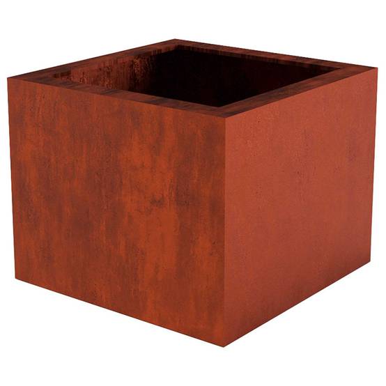 Forest Style - Bac à fleurs carré en acier corten 93L - Image 1