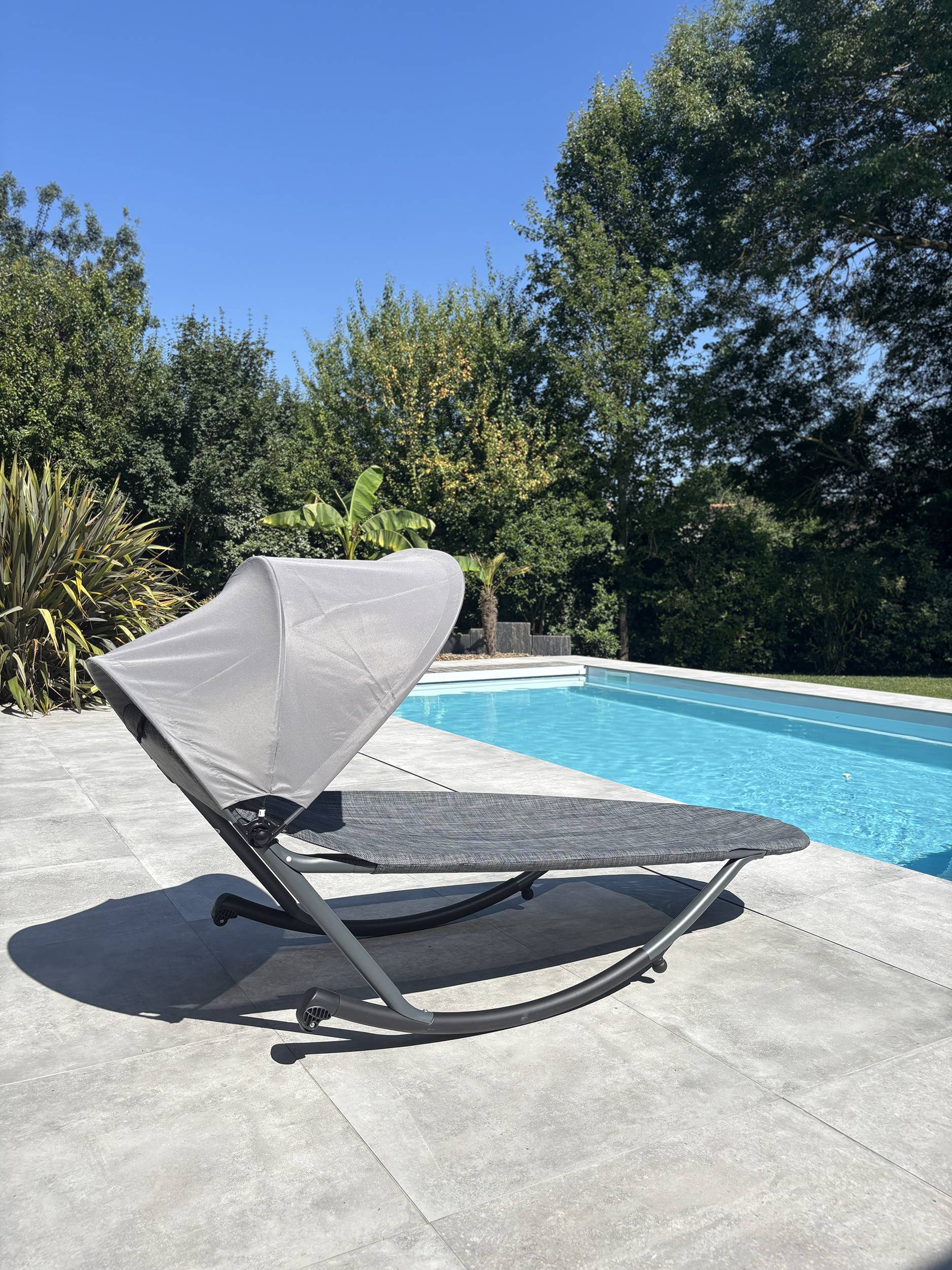 Dcb Garden - Bain de soleil HOSSEGOR en acier et textilène - DCB GARDEN - Image 2