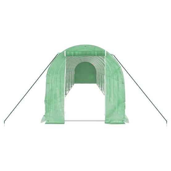 Serre de jardin 24m² - Serre de culture avec cadre en acier vert 12x2x2 m MAISON CHIC - Image 4