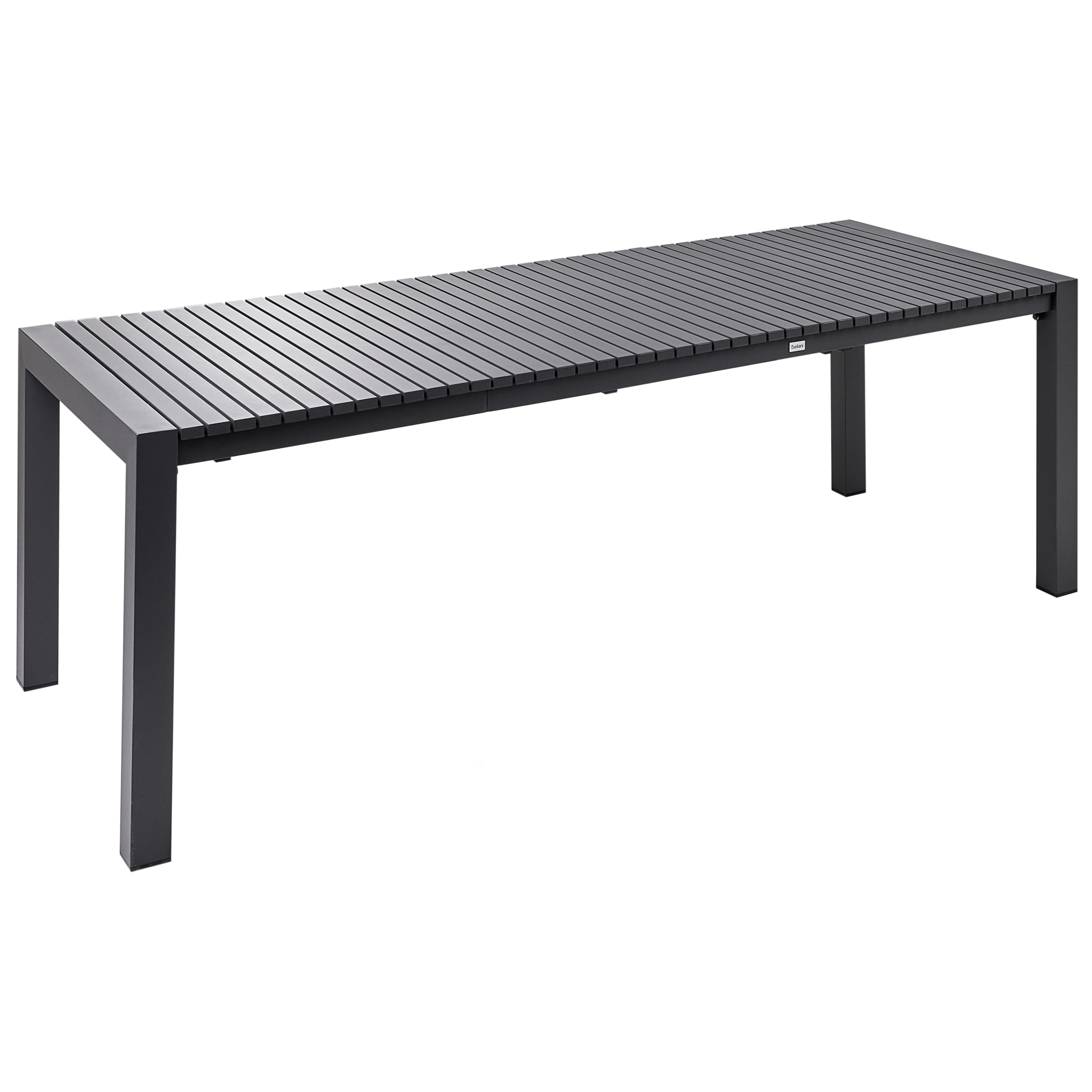 Beliani - Table de repas, 8 Personnes Aluminium Gris foncé ARDESIO - 90x220x75- Beliani - Image 2
