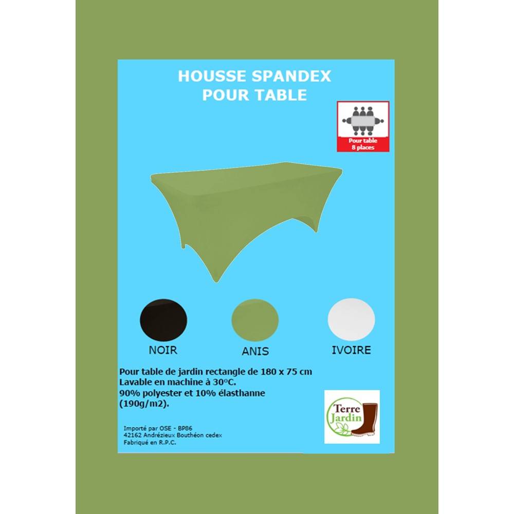 Terre Jardin - Nappe extensible pour table rectangulaire Unité Anis - Imagen 2