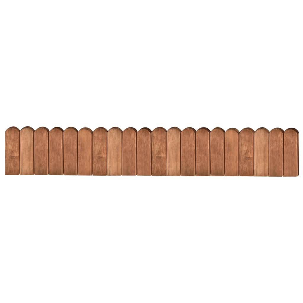 Rouleau bordure bois pin massif extérieur aménagement jardin 120x20cm brun - ComfortXL Outdoor Living - Image 1