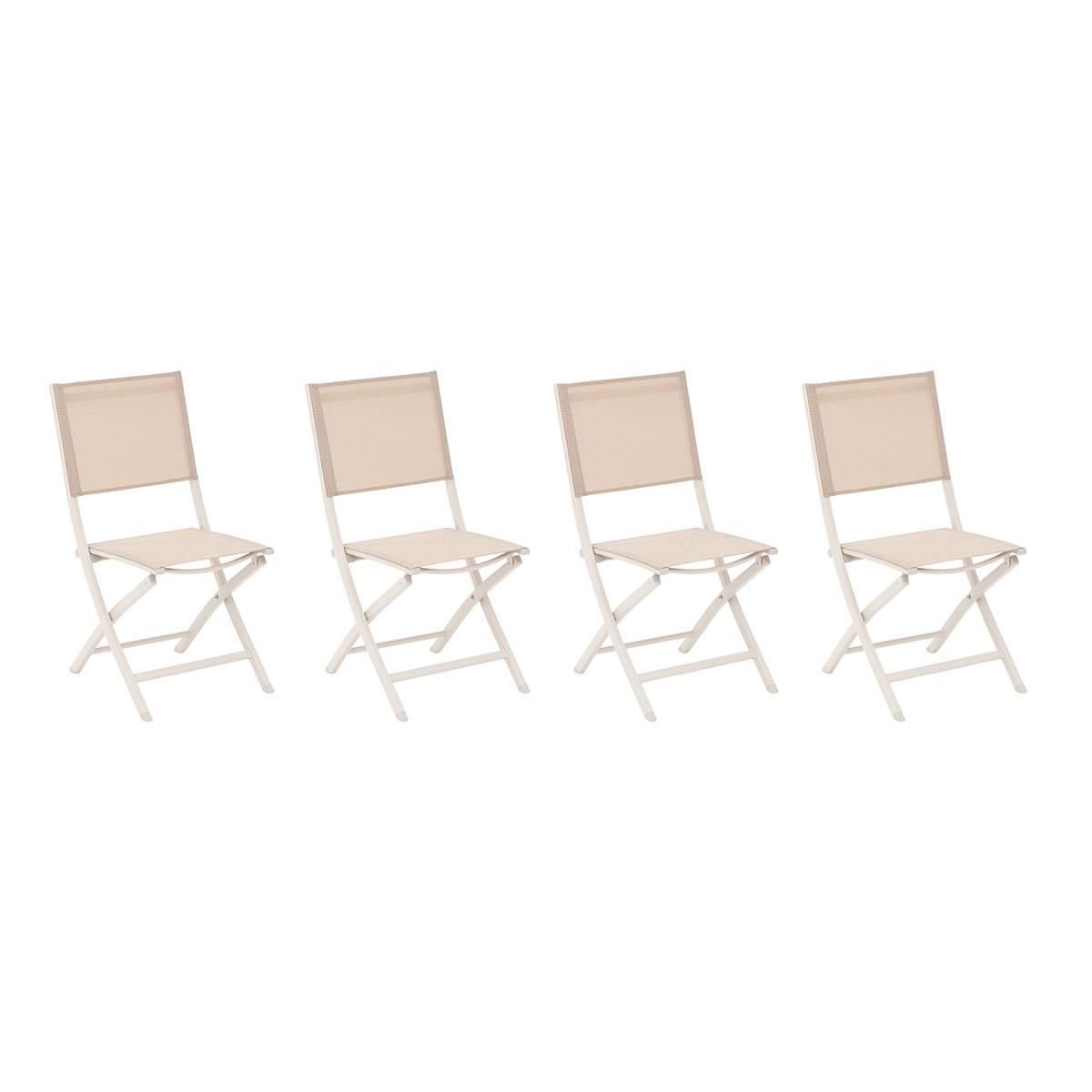 Hesperide - Lot de 4 chaises de jardin pliantes "Essentia" lin & argile - Hespéride - Imagen 1