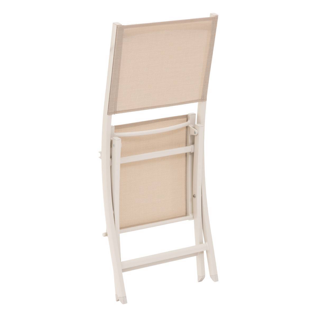 Hesperide - Lot de 4 chaises de jardin pliantes "Essentia" lin & argile - Hespéride - Imagen 3