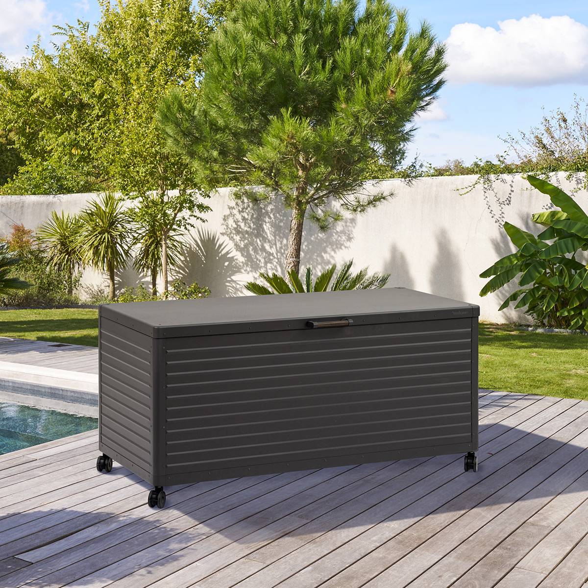 Hesperide - Coffre de rangement "Edenio" graphite L 182,2 x 78 x 89,4cm en aluminium 1070 L - Hespéride - Image 1