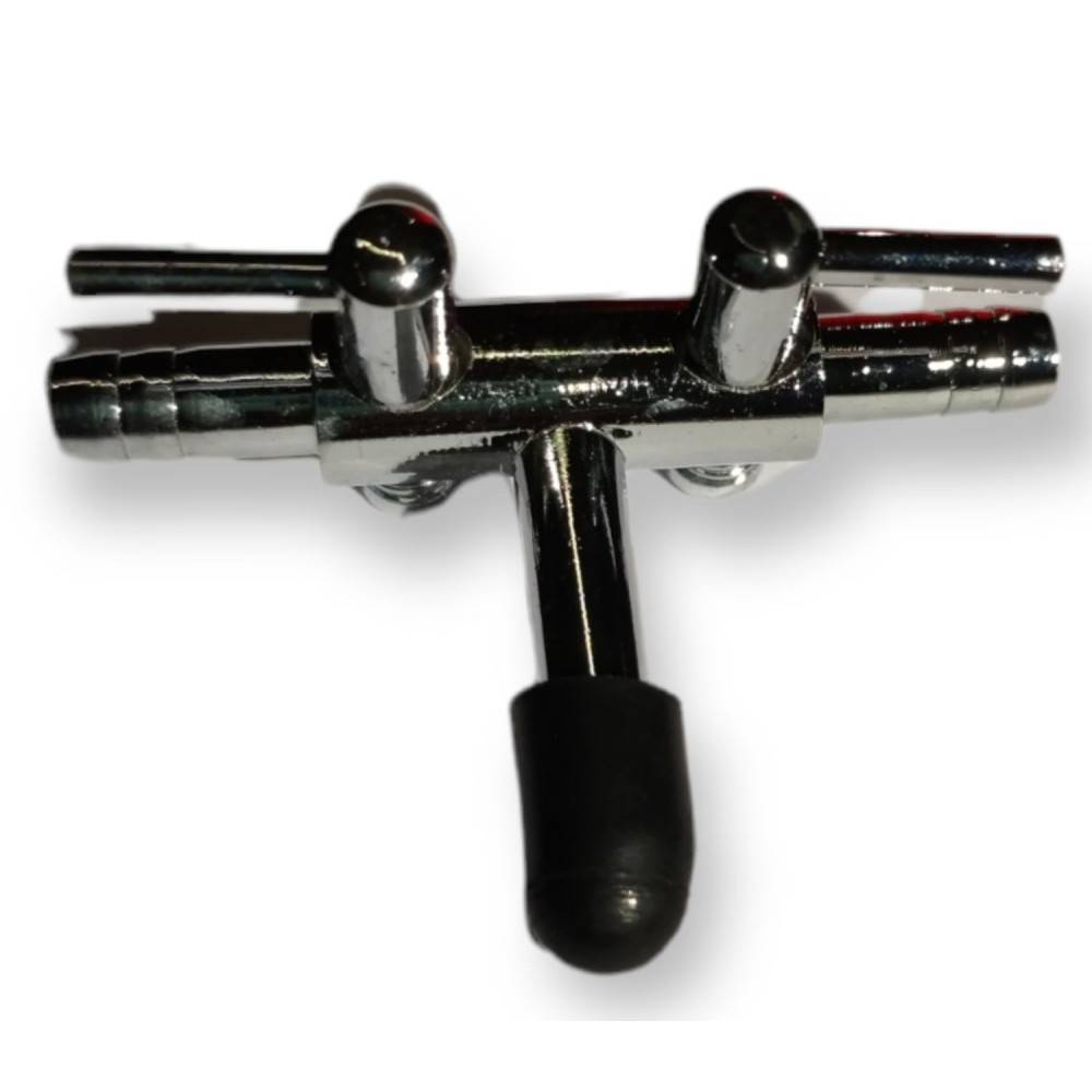 Robinet à air en métal avec 2 sorties pour aquarium. - Image 3