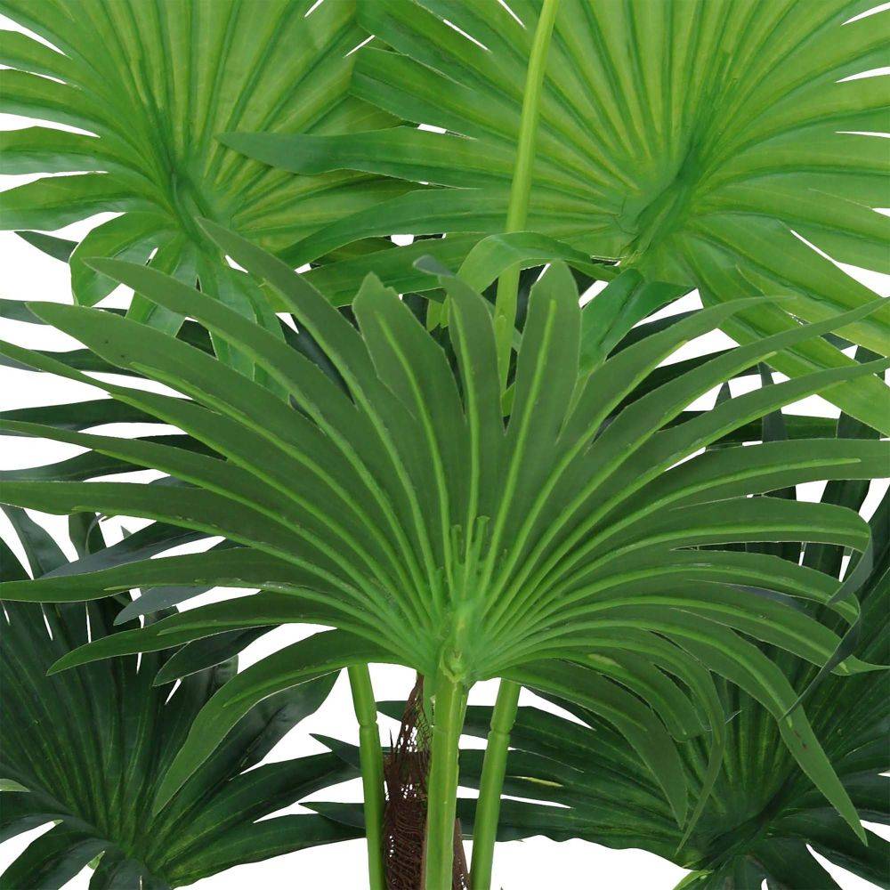 Jardindeco - Palmier éventail artificiel 6 palmes toucher naturel 70 cm - Imagen 2