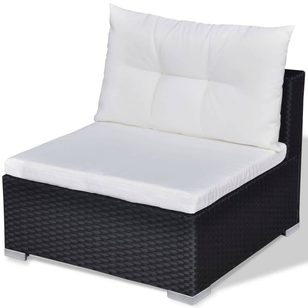 ComfortXL - Salon repas de jardin 10 pcs Résine tressée avec table haute Noir – ComfortXL Outdoor Living - Image 8