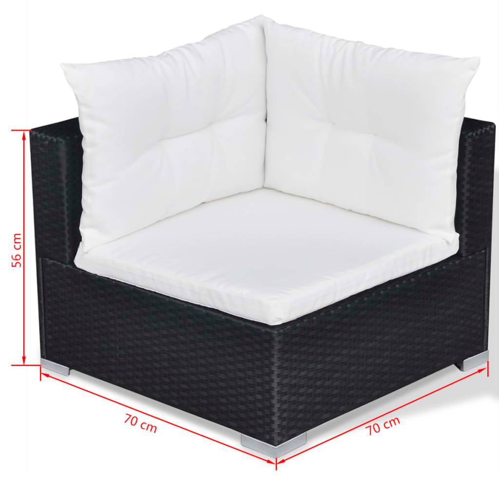 ComfortXL - Salon repas de jardin 10 pcs Résine tressée avec table haute Noir – ComfortXL Outdoor Living - Image 3