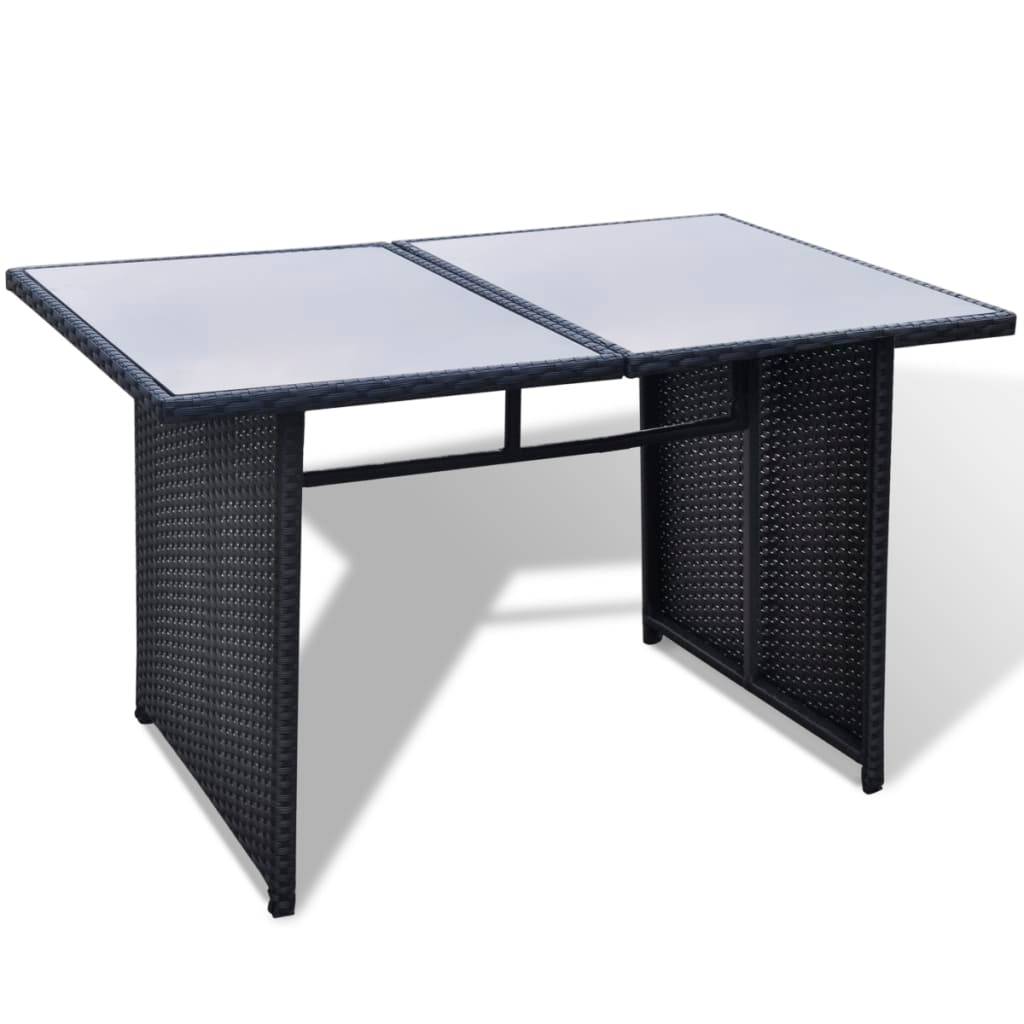 ComfortXL - Salon repas de jardin 10 pcs Résine tressée avec table haute Noir – ComfortXL Outdoor Living - Image 10