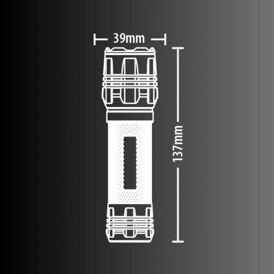 Xanlite - Lampe Torche LED Métallique, x3 Modes d'Eclairage, 600 Lumens, Piles Incluses - TO600M - Image 6