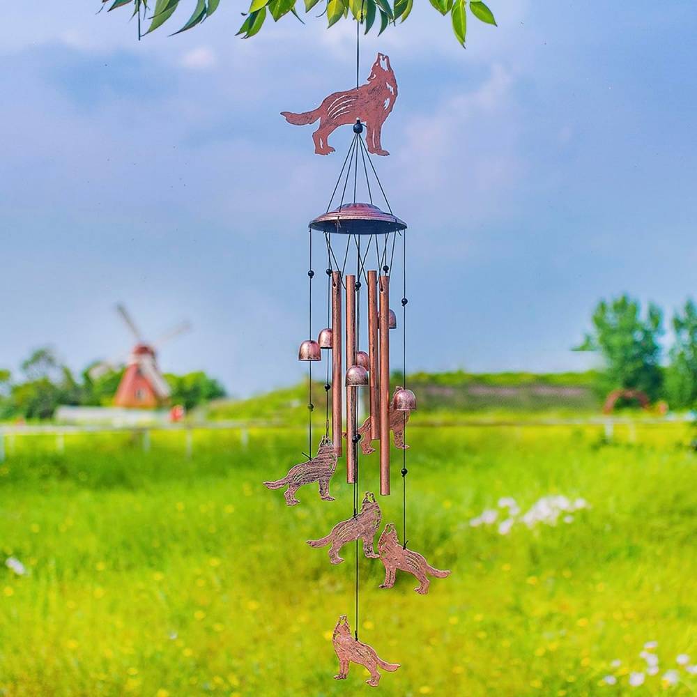 Carillon Éolien Chat 2025 – Décoration Jardin Unique Amoureux Des Chats, Sons Apaisants, Suspendu Porche Cour Extérieur