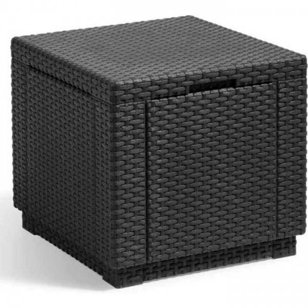Keter Pouf de rangement Cube Graphite 213816 422801 - Image 1