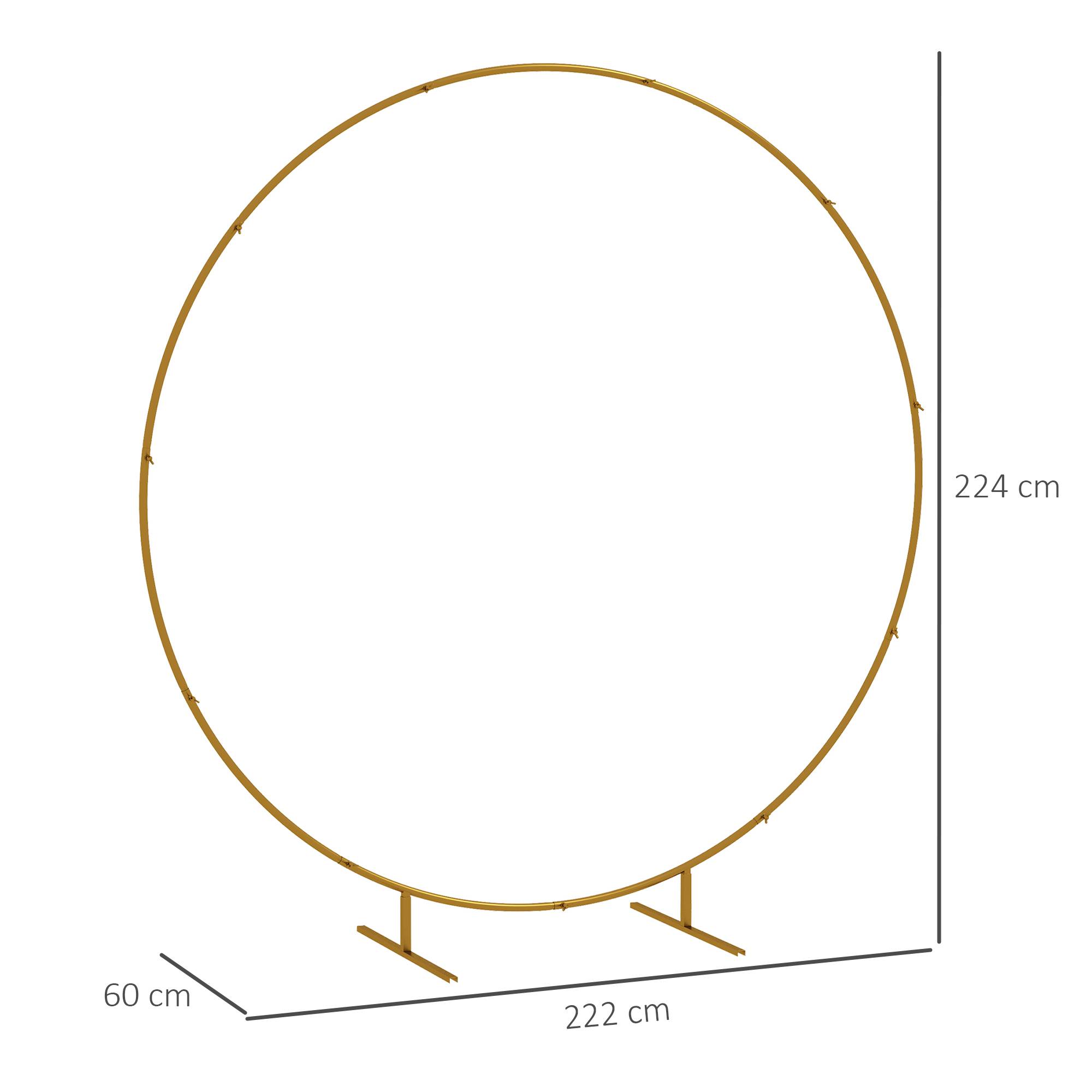Arche de jardin acier doré 222 x 60 x 224 cm - PANGIVO - Image 5