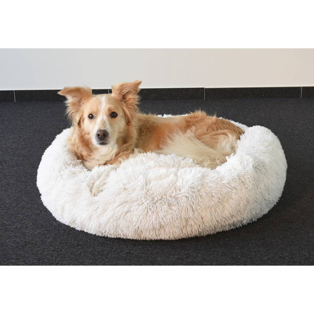 Coussin KREMS rond ø 70 cm anti stress couleur blanc pour chiens - Image 3