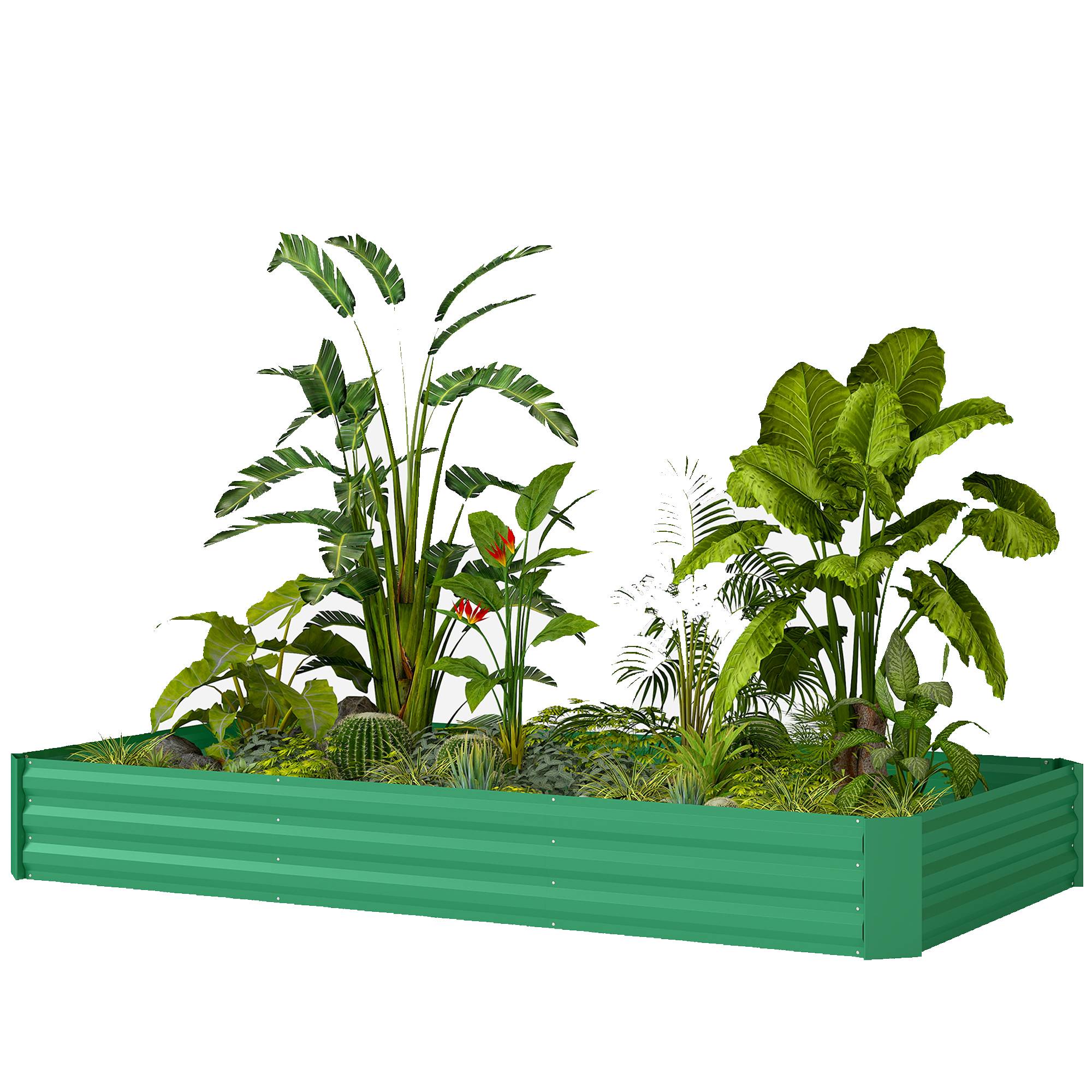 PANGIVO - Carré potager acier galvanisé vert 240 x 120 x 30 cm - PANGIVO - Image 2