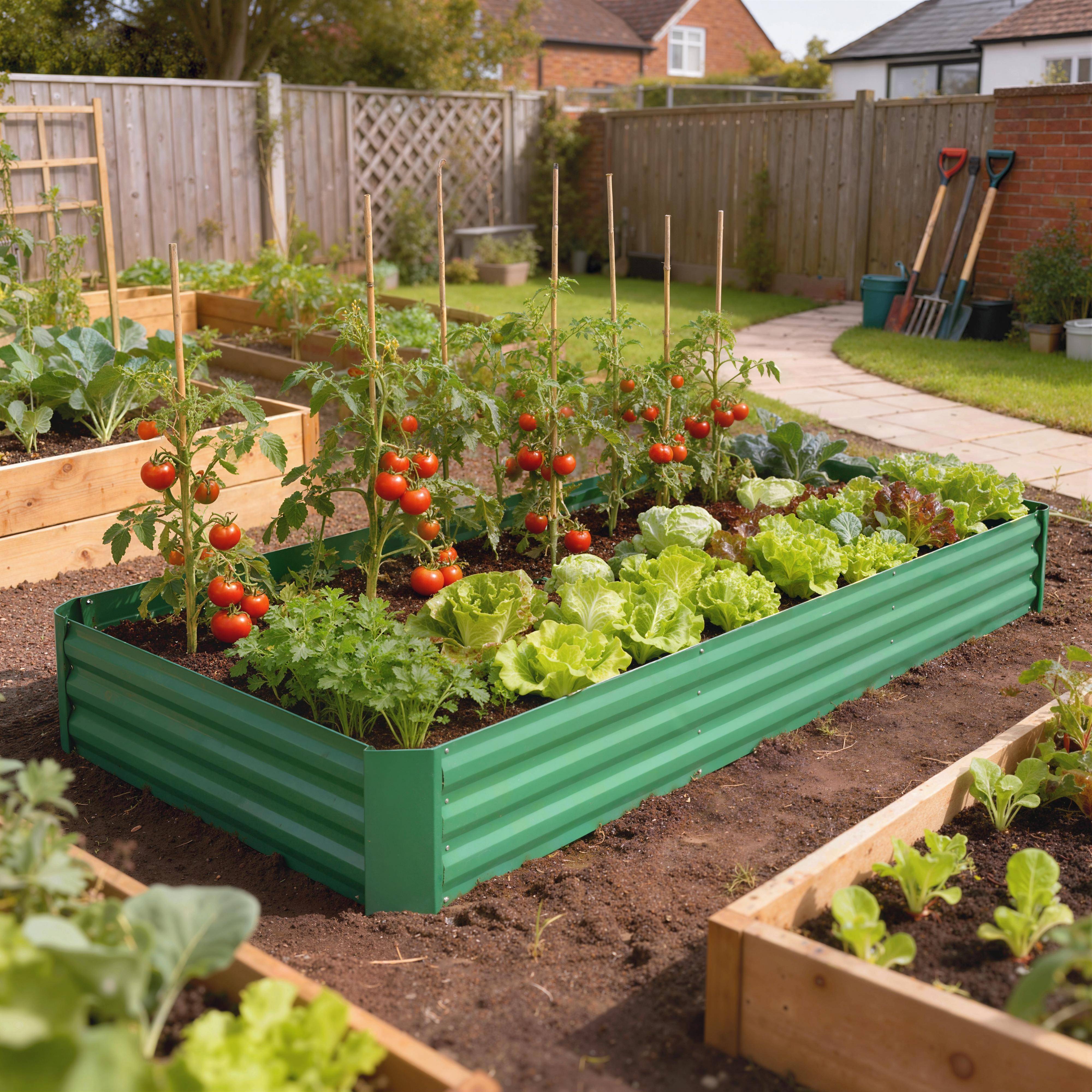 PANGIVO - Carré potager acier galvanisé vert 240 x 120 x 30 cm - PANGIVO - Image 3
