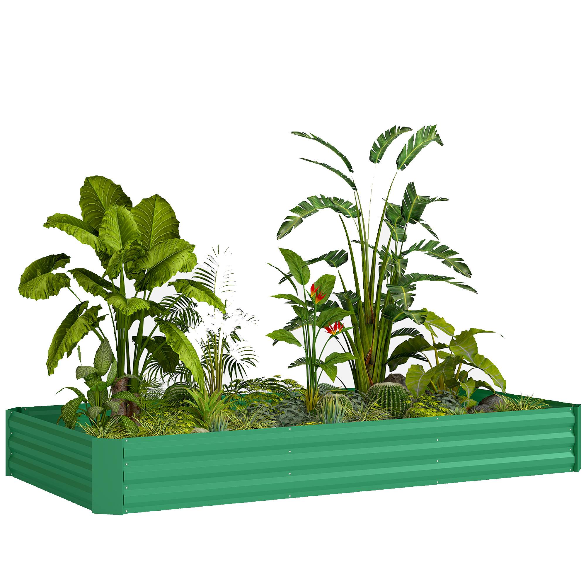 PANGIVO - Carré potager acier galvanisé vert 240 x 120 x 30 cm - PANGIVO - Image 1