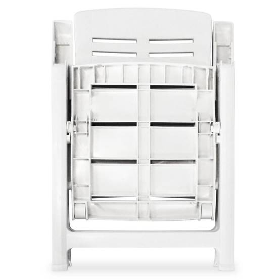 Ensemble de 3 pcs table de jardin avec chaises - mobilier de jardin Blanc Polypropylène - Image 8