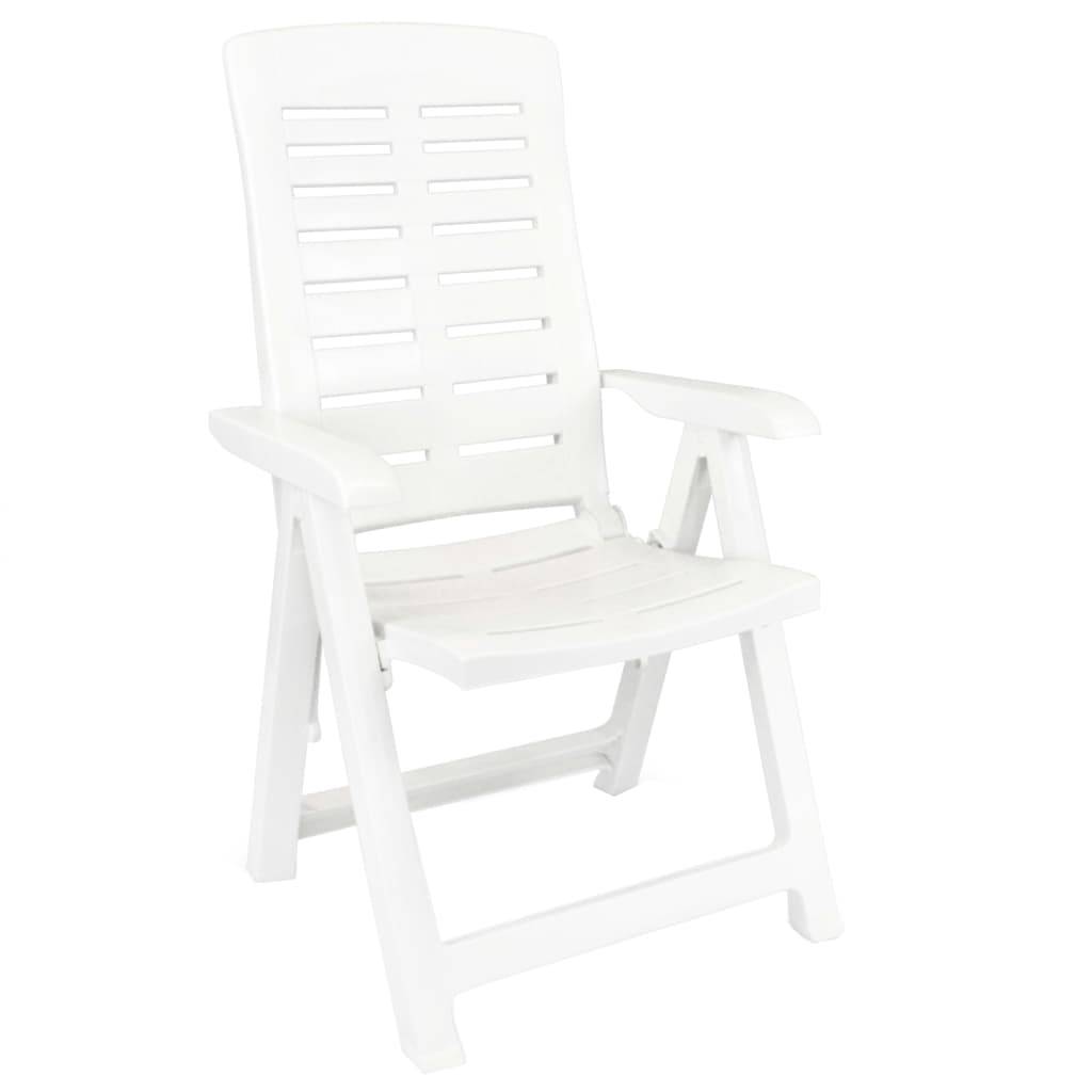 Ensemble de 3 pcs table de jardin avec chaises - mobilier de jardin Blanc Polypropylène - Image 5